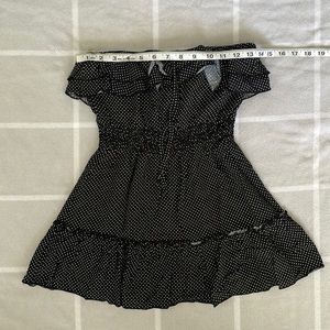 Sexy Polka Dot Off Shoulder Summer Beach Ruffle Blouse Extra Small
